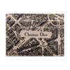 Port card din piele de vițel netedă brodată Map 5 Paris Port carduri pentru femei Bej Negru S2161ZBQB-M918