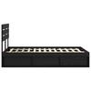 Bed Frame Black 120 x 200 cm Solid Pine Wood