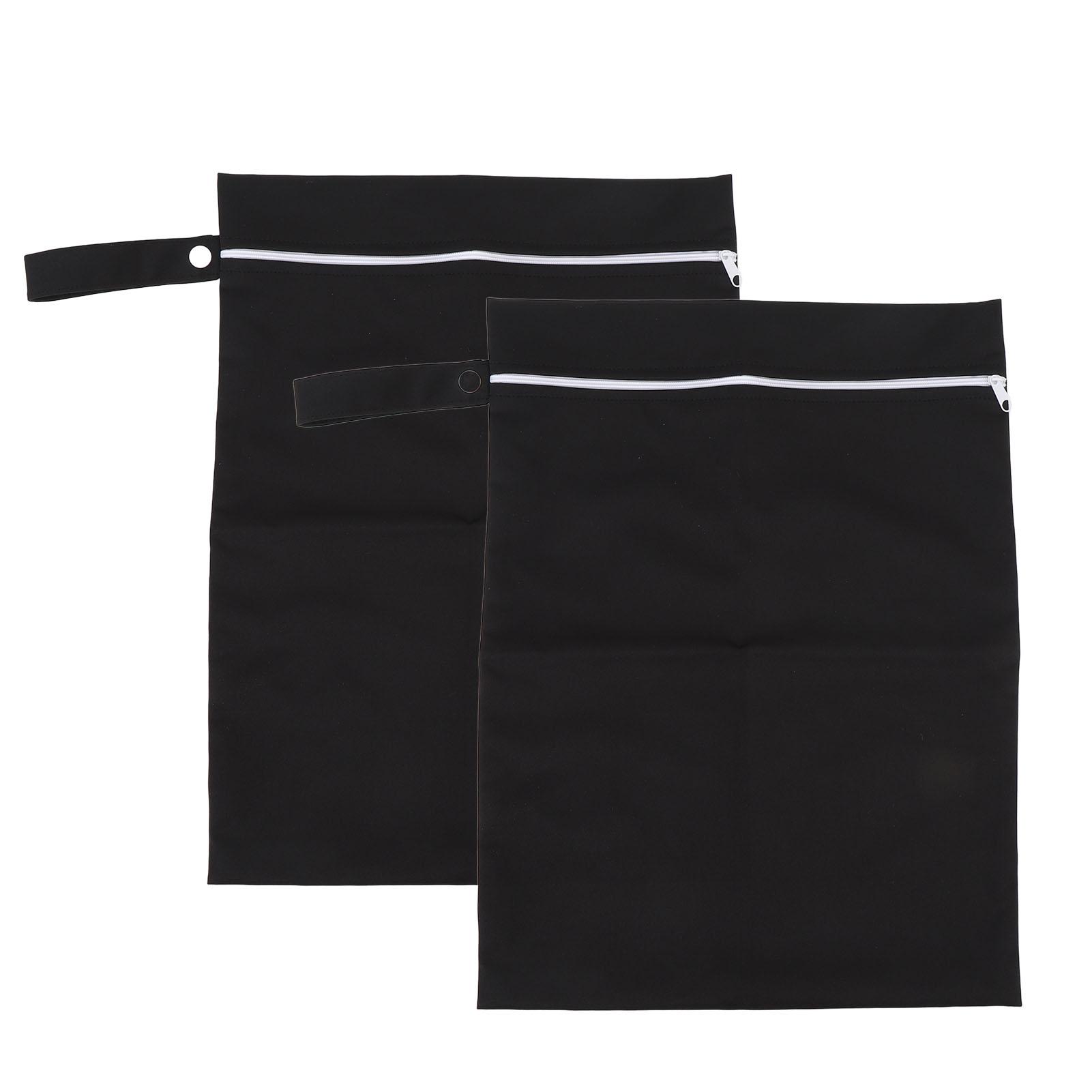 

2 шт. Черный влажный мешок TPU ткань молния дизайн водонепроницаемый мешок для хранения для влажной одежды на открытом воздухе