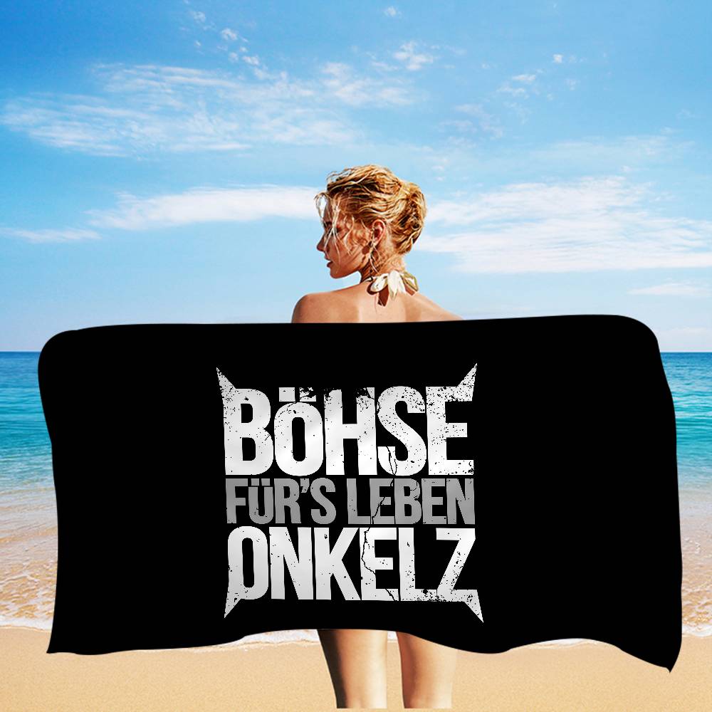 Bohse Onkelz Logo Badetuch Mikrofaser Weich Wasserabsorbierend Atmungsaktiv Für Mädchen Kinder Dekorativ Cartoon Strandtuch