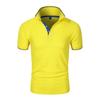 Polo Estiva da Uomo a Maniche Corte Tinta Unita Cotone Maniche Corte Gioventù Popolare Casual Colletto