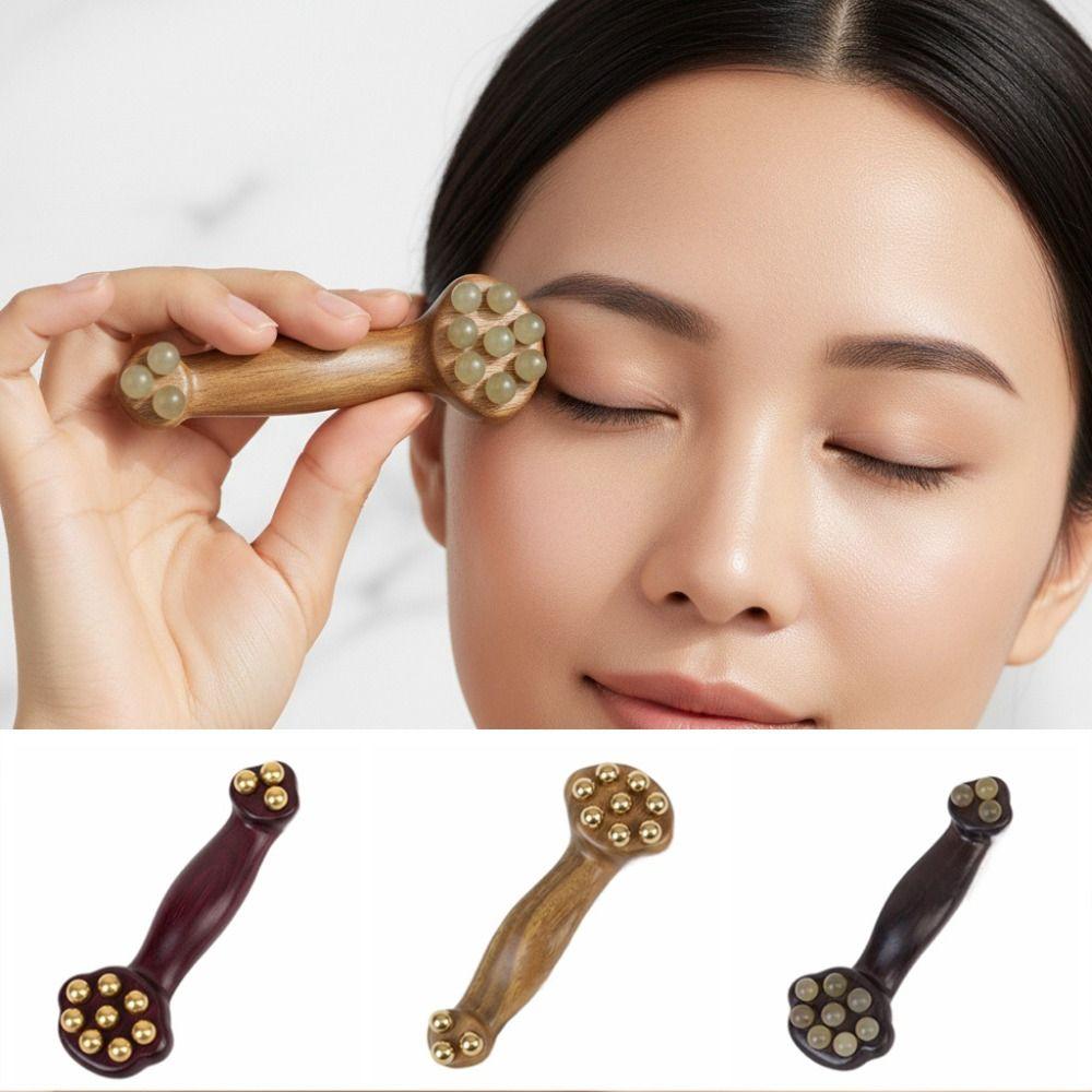 Copper Beads Guasha Face Massager Tool Antistatic Face Manual Massager Facial Massage