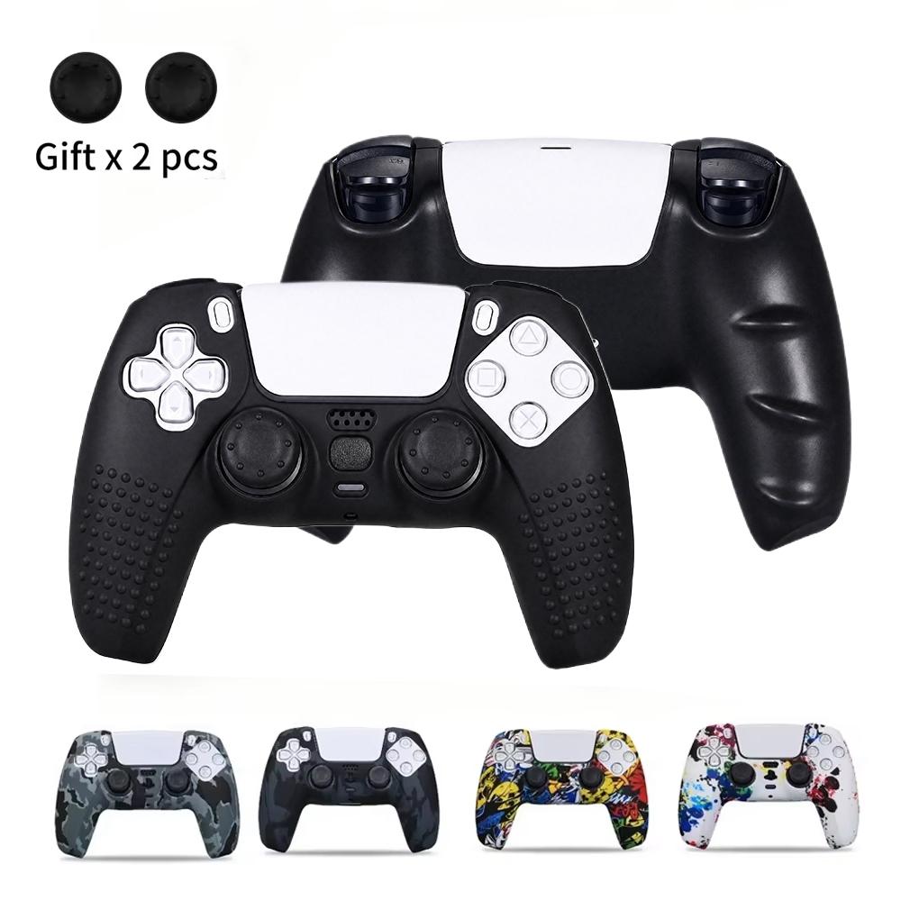Silikon Schutzhülle Für PS5 Controller Skin Abdeckung Für Playstation 5 PS5 Slim Gamepad Schutz Daumengriffe Spiel Zubehör