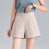 Women's Casual A-Line White Shorts: Slim, Versatile, High-Waist, Wide-Leg - 2024 Summer Fashion