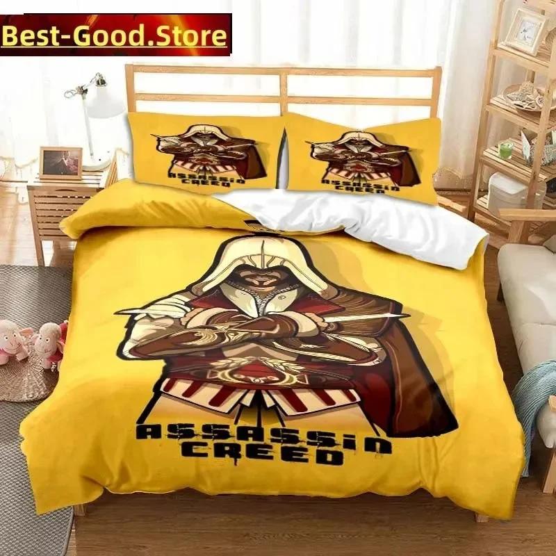 

Модный Игровой Набор Постельного Белья A-Assassins Creed С Принтом Комплект Постельного Белья С Наволочкой Пододеяльником Мягкий Односпальный Двуспальный Queen Super King Размера EU Single(135*200cm)3pcs