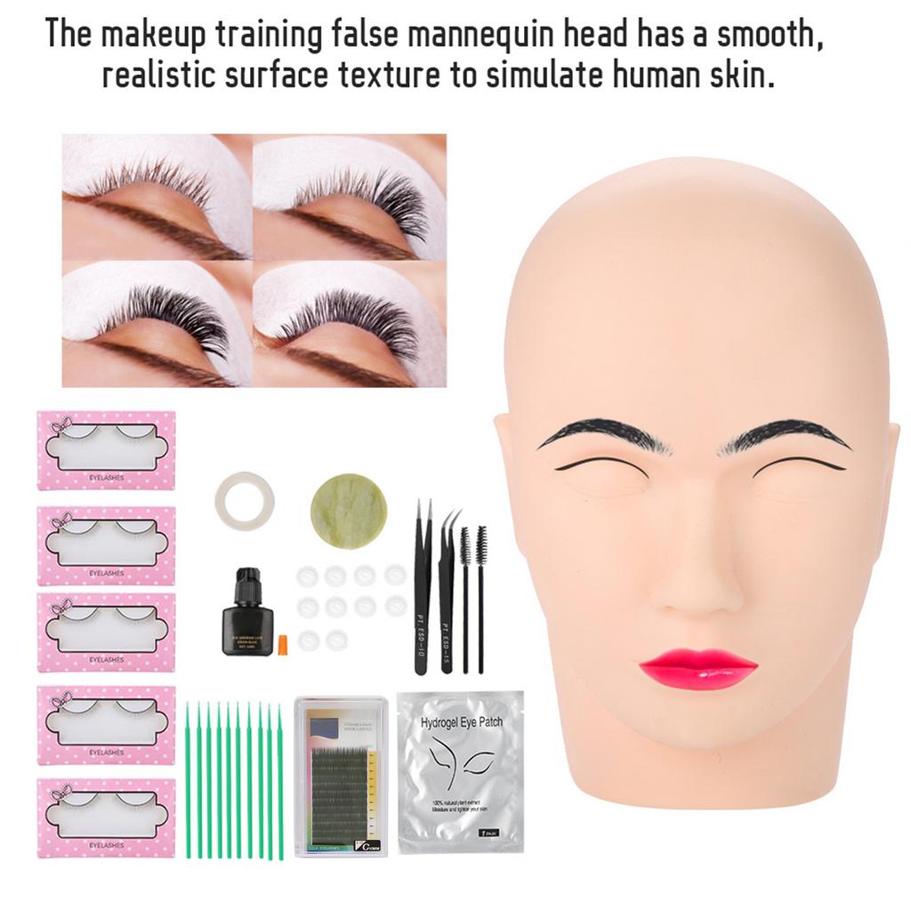 11pcs / Set Eyelashes Extension Kit Grafting False Eyelashes Tweezers Cleaning Rods Glue