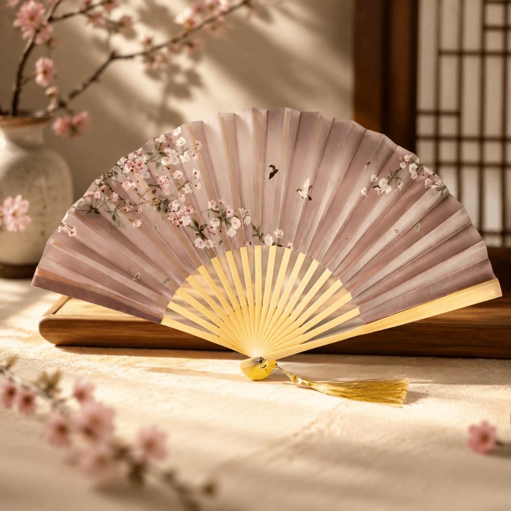 Chinese Style Hand Fan Collapsible Dance Fan Portable Folding Handheld Fan  Party