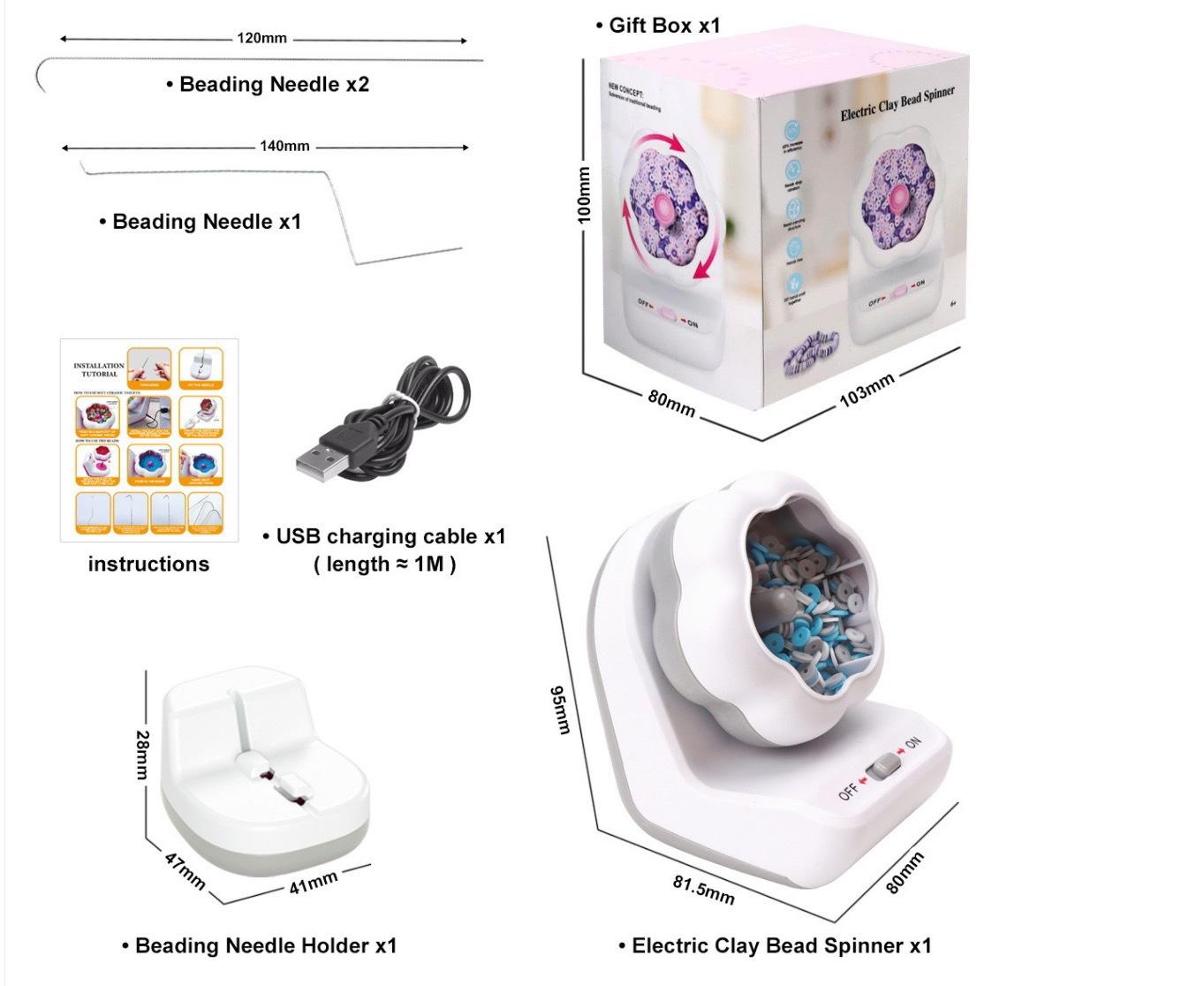 

Автоматична машина для нанизування бісеру для виготовлення ювелірних виробів своїми руками Інструмент для спінера бісеру 1pcs сірий