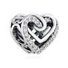 [PANDORA] 799270C01 Sparkling Intwined Heart Silver Charm