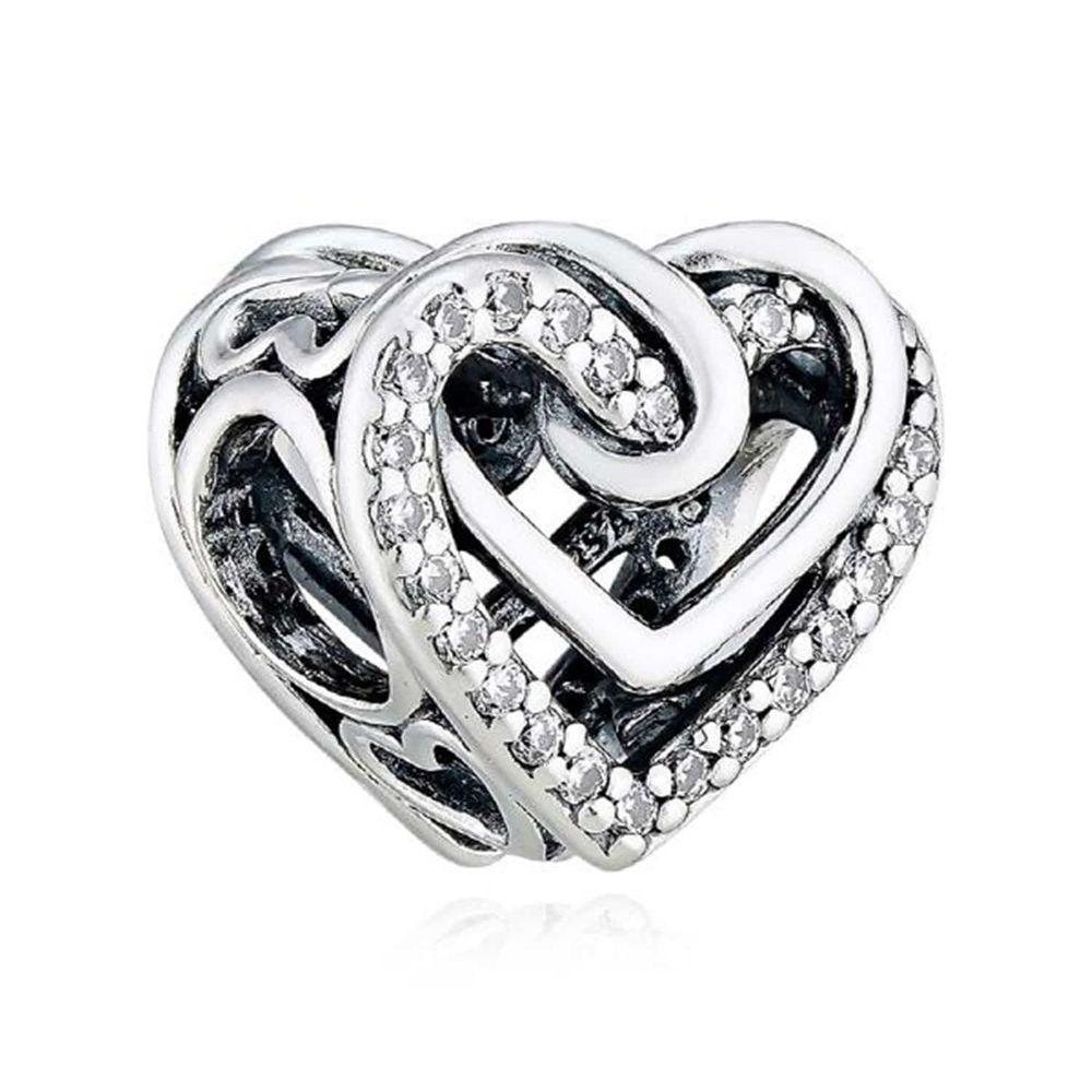 

[PANDORA PANDORA] 799270C01 Sparkling Intwined Heart Silver Charm 799270C01