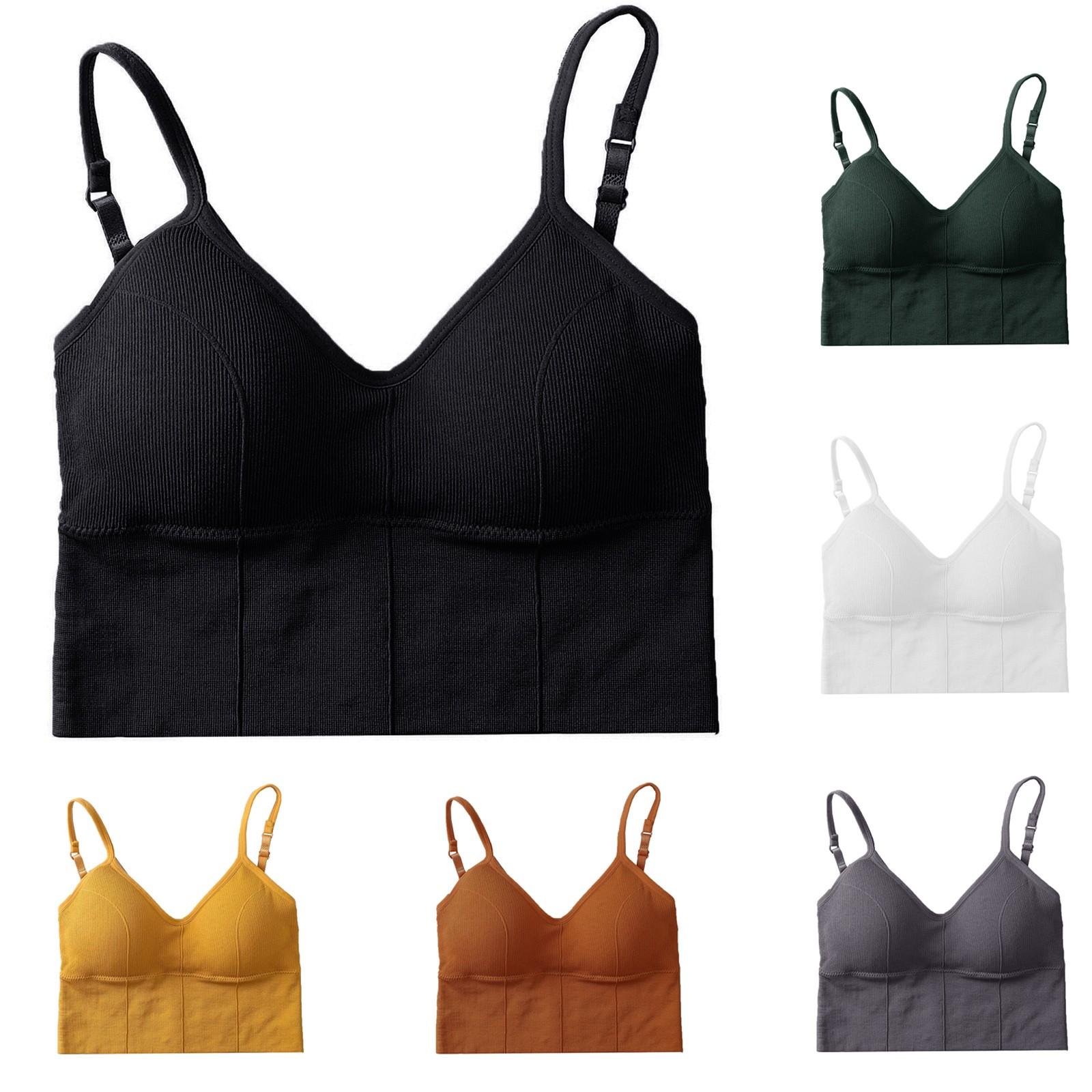 

Women s Fashion Casual Solid Color Shoulder Underwear Nipple Comfortable Bra