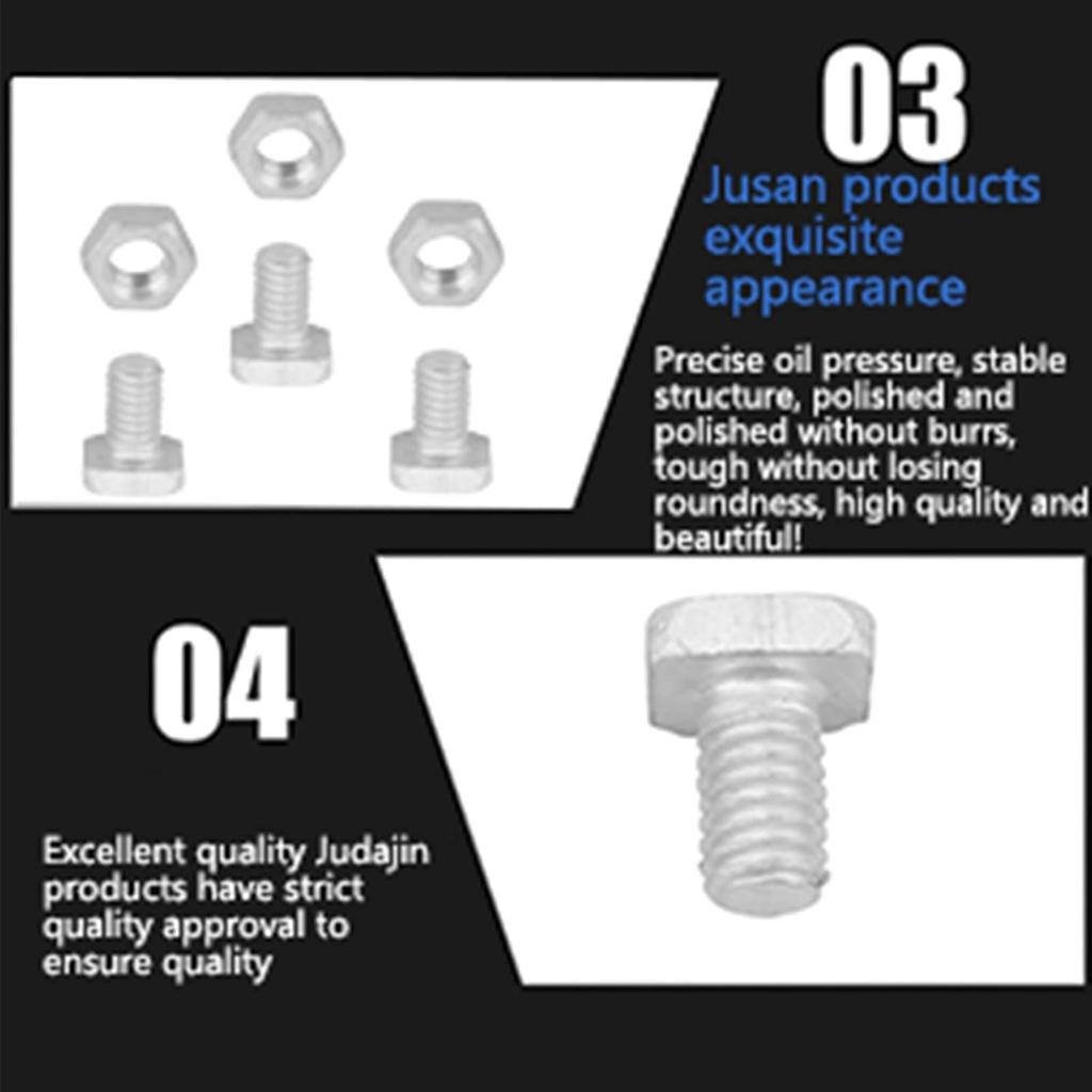 Zerodis 50pcs M6X12 Aluminium Greenhouse Bolts+Nuts Accessory Set for Greenhouse Assembly and Maintenance