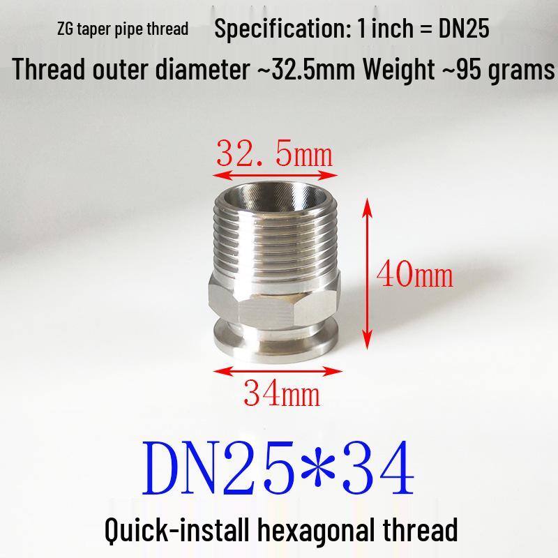 Hongshun Heavy-Duty Hex Quick Connect Stainless Steel Threaded Nipple with Chuck and Wrench Flats