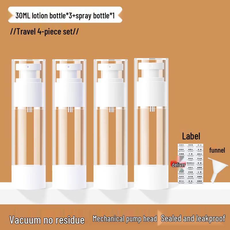 Alliance Travel Vacuum Pump Dispenser Bottle Set