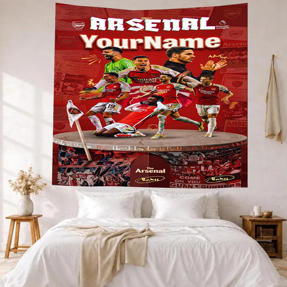 Arsenal Custom Your Name Wall Decor Tapestry Art For Pet Memorial Birthdaywedding Party Backdrop Family Gift