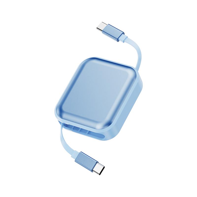 Logo 240W C-C Fast Charging Retractable Cable for USB-C Mobile Phones Supports Quick Charging & Data Transfer