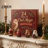Christmas Gift for Boys Girls Village Advent Calendar, 24-Day Countdown Set with Collectible House Holiday Games Friends Ornament, 2D Acrylic Tabletop