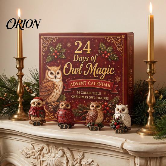 Christmas Gift for Boys Girls Village Advent Calendar, 24-Day Countdown Set with Collectible House Holiday Games Friends Ornament, 2D Acrylic Tabletop