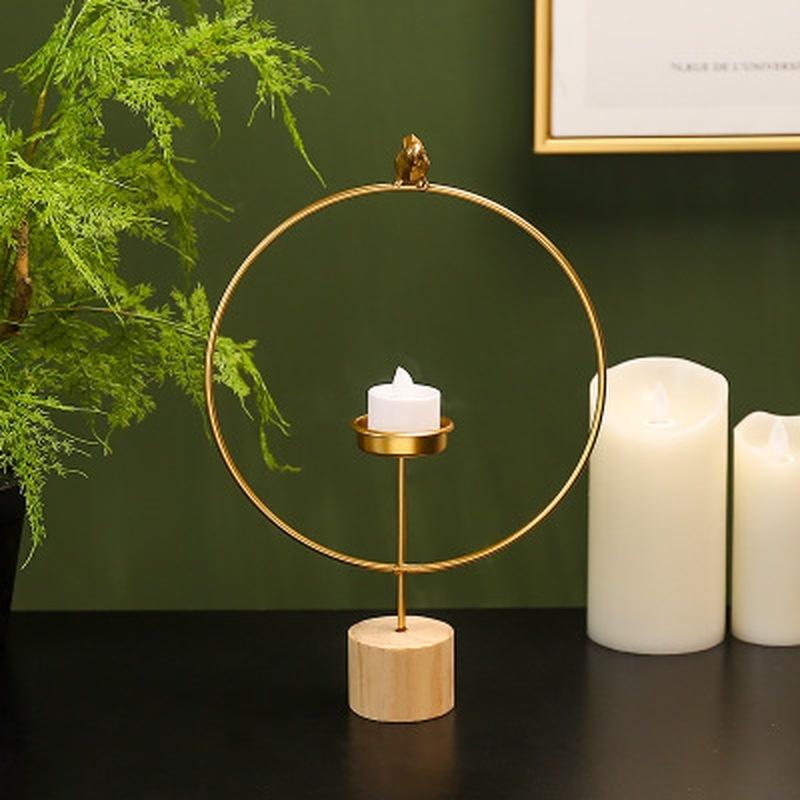 Nordic Style Creative Geometric Candle Holders for Home Living Room Table Decoration Metal Crafts Candlestick