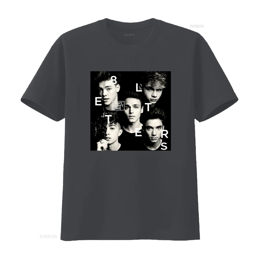 Why Dont We T Shirt Concert 8 Letters Tour Boy Band Member Faces Adult 2xl Vintage Unisex Designer Clothes Fashion