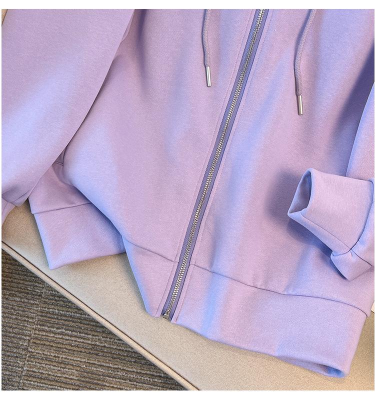 Plus Size Women's Fashionable Hoodie Cardigan, Super Loose Fit, Bust Sizes 150-170