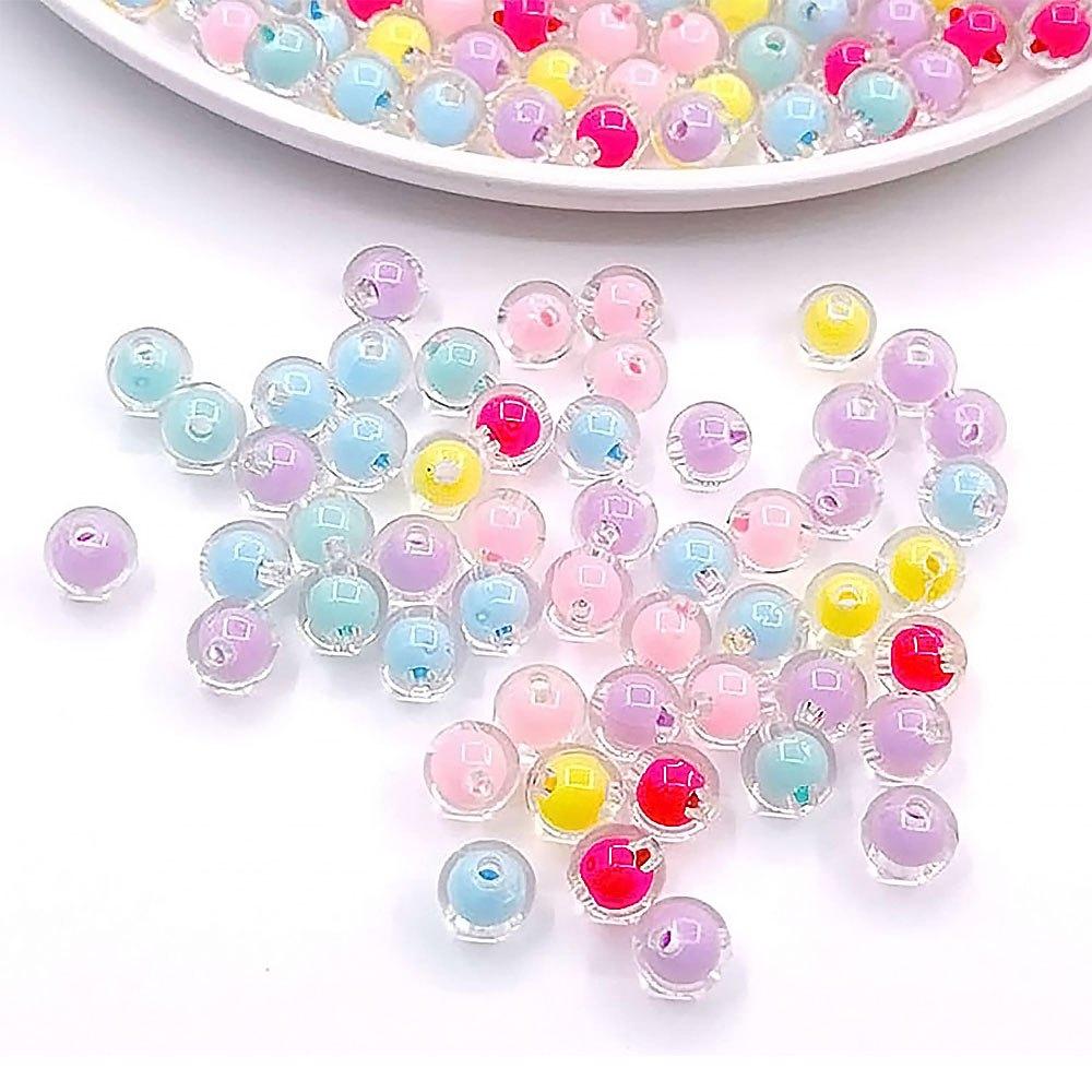 20/40Pcs Acrylic Beads Shiny Candy Color Beads Round Shape Loose Beads for Jewelry Making Bracelets Necklaces Earring DIY Crafts