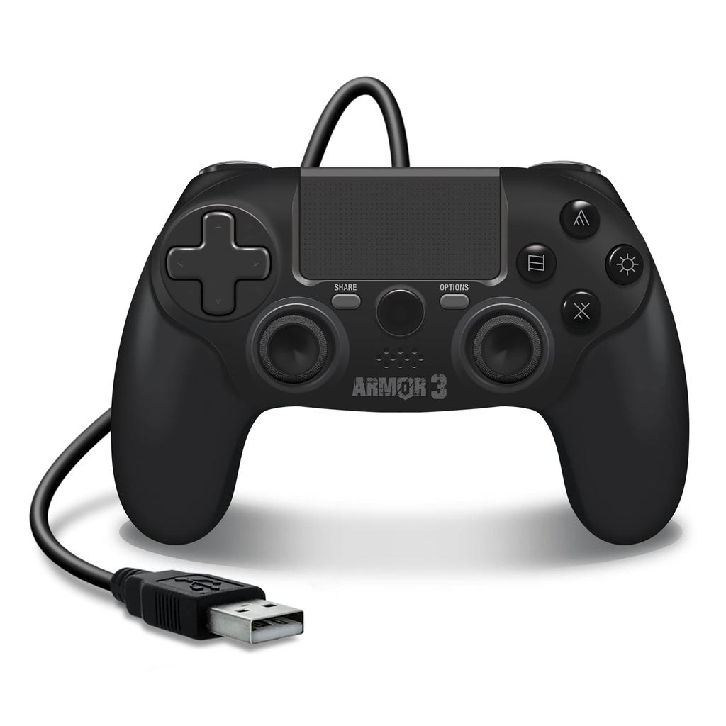 Armor3 Wired Game Controller PS4 PC MAC-kompatibel USB-tilkobling / / Farge/Sort