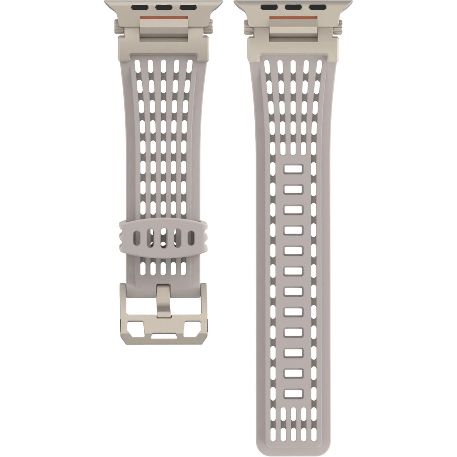 

Силіконовий ремінець для Apple Watch Series 10 Ultra 9 8 7 SE 6 5 4 3 2 1 46 мм 49 мм 45 мм 44 мм 42 мм Ремінець для годинника Вентильований Мех Дизайн Броні Starlight