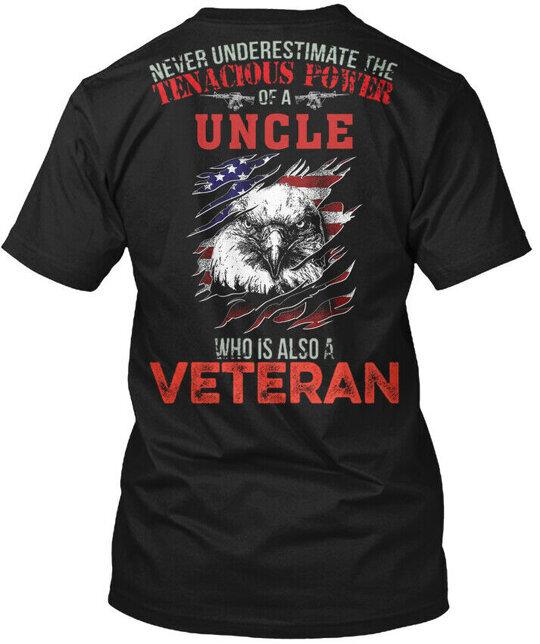 Veteran Uncle Never Underestimate The T-Shirt Made in the USA Size S to 5XL L