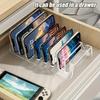 6/8 Compartimentos para Tableta Multi-dispositivo, Caja de Almacenamiento Electrónica, Soporte de Carga para Teléfono de Escritorio, Soporte, Acrílico, Fácil de Organizar