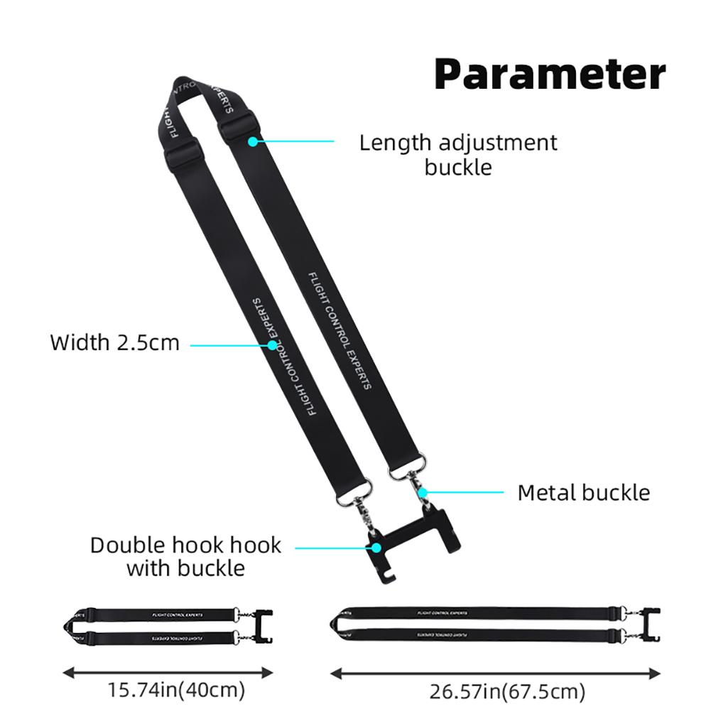 Correa Ajustable Para Controlador DJI RC / RC 2 / Pro – Cuero Doble, Liberación Rápida, Tornillos De Aluminio, Compatible Con Mini 4 Pro, Air 3, Mavic 3