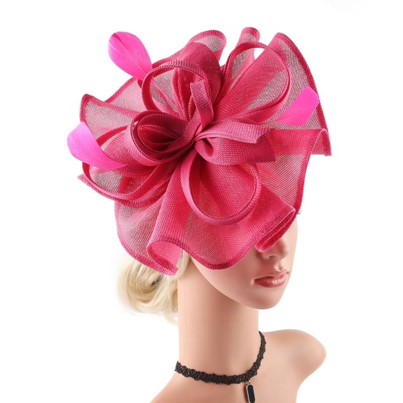 1920s Mesh Flower Hat Hair Pin Church Headband Party Dress Up Fascinator Hat Teaparty Headband Party Supply