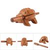 Solid Wood Carved Wood Frog Percussion Instrument Wooden Frog Sound Making Ornament  Office Decor