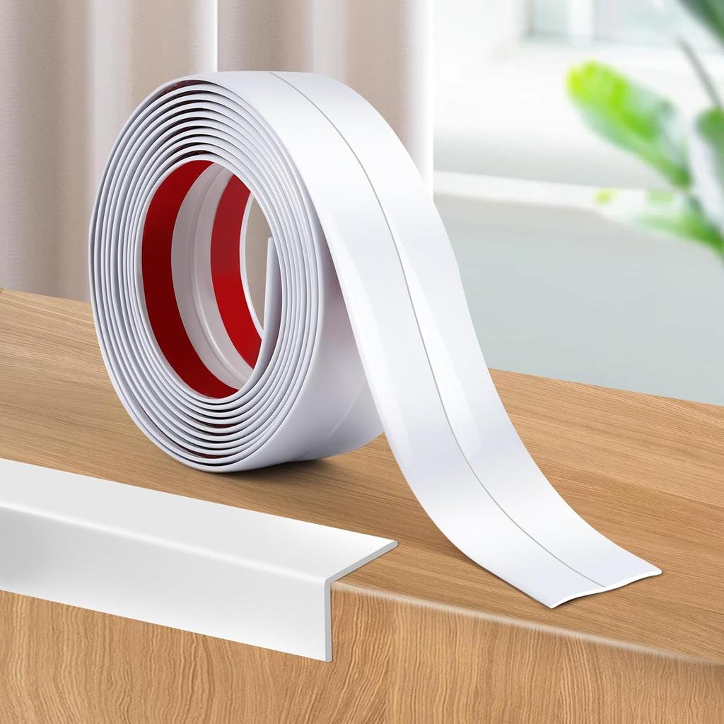 1PC 3metersx2cm Self-Adhesive PVC Wall Molding Trim Corner Guards Caulk Strip Table Edge Door Frame Baseboard for Protection Sea