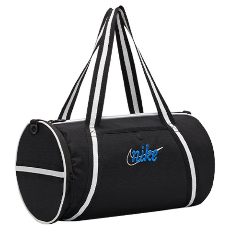 Nike Heritage Polyester Portable One Shoulder Crossbody Gym Bags Large Size Unisex Black Casual 10L DR6261-010