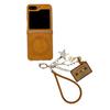 Cute Stars Magnetic Wireless Charging Wrist Strap PU Leather Phone Case for Samsung Galaxy Z Flip 6 5 4 3 Protective Cover