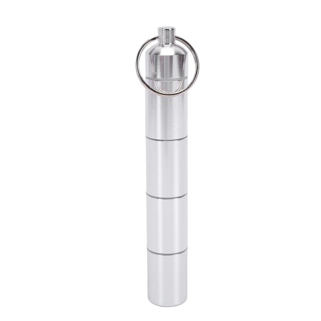 Tub de depozitare metalic cu 4 compartimente Organizator breloc din aliaj de aluminiu Container de călătorie impermeabil pentru activități în aer liber