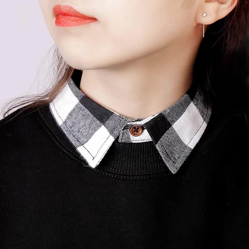 Children's Versatile Denim Dickey Faux Collar for Sweaters and Ladies - Multifunctional Pointed Collar Decoration
