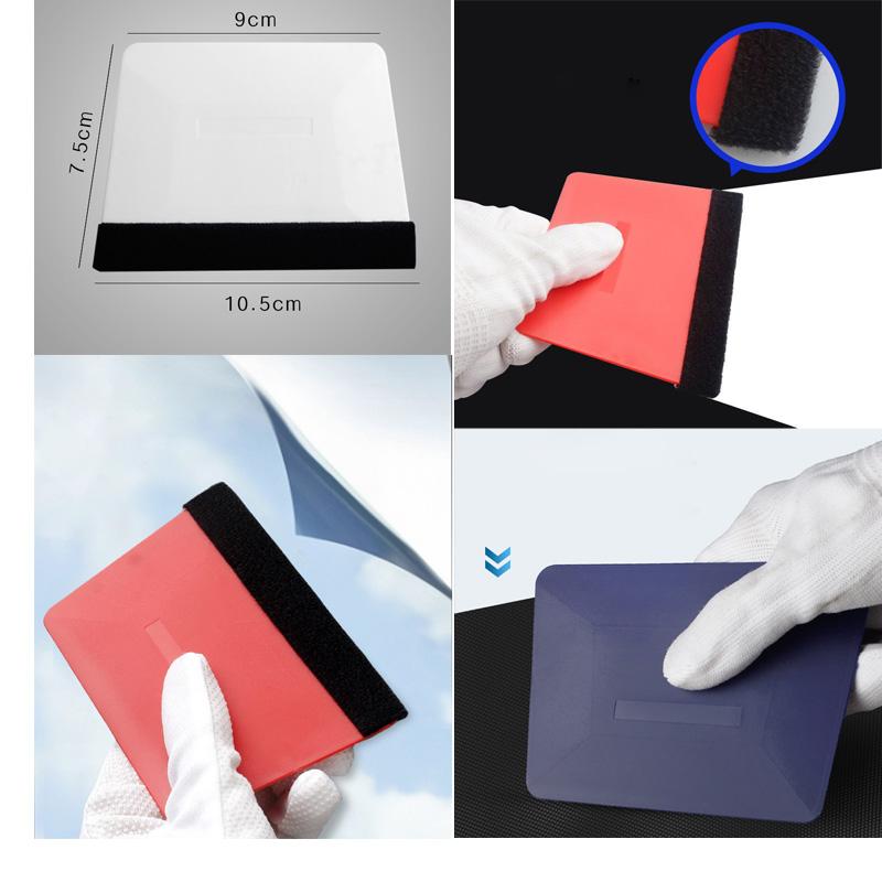 Trapezoid Card Squeegee Car Window Tint Vinyl Wrapping Squeegee Plastic Card Scraper with Different Hardness PPF Film Tools