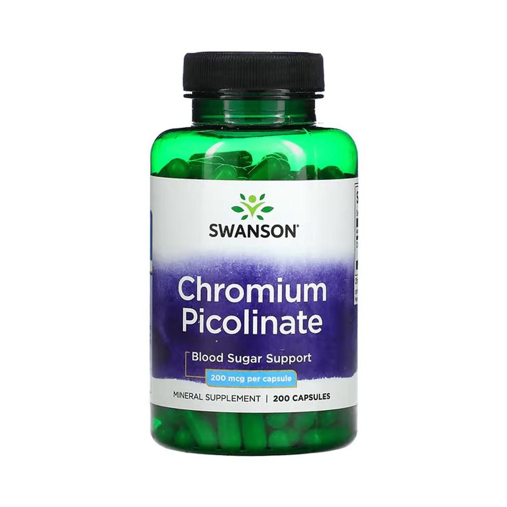 Swanson Chrome Picolinate 200 mcg 200 Capsules 1 pcs 100 Tablets