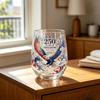 Bicchiere in Vetro DYS, Forma a Uovo Trasparente Cristallo Senza Piombo Smalto Dipinto Bordo Dorato Tumbler da Bevuta Vintage, Vetro di Grande Capacità per Bar di Casa Ufficio
