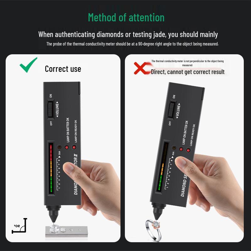 Jade and Gemstone Hardness Tester - Drill Bit Thermal Conductivity Meter for Crystal, Jadeite, Agate, and Diamond Identification