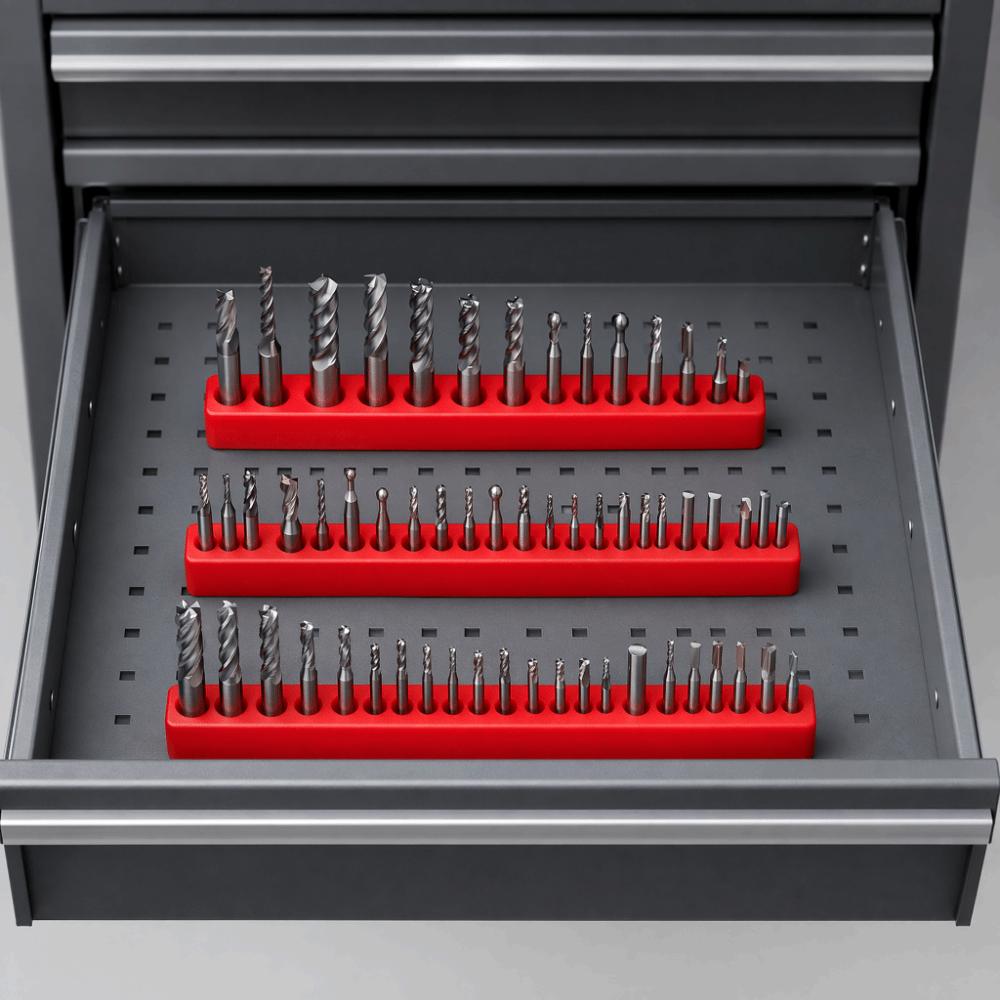 5pcs 12 Holes Bit Storage Case 1/4 Inch Bit Holder Organizer For 1/4" Hex Shank Bits