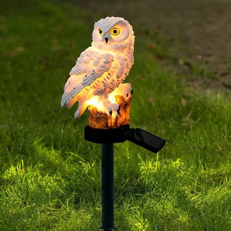 Solar Eule Boden Licht LED Outdoor Hof Lampe Garten Licht Wasserdicht Stake Licht Pathway Decor Solar Terrasse Boden Laterne