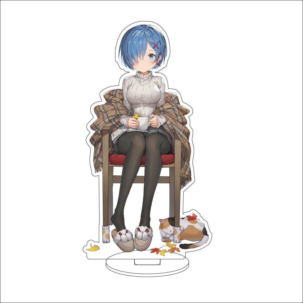 16CM Anime ZERO Starting Life in Another World Cosplay Acrylic Stand Ornaments Elsa Gran Hilte Figure Stand Halloween Gift