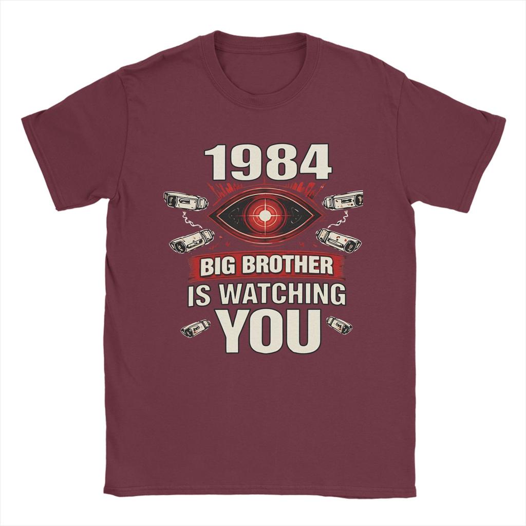 Unisex Big Brother Is Watching You 1984 T Shirt 100 Cotton Clothing Short Sleeve Round Collar Tee Shirt Gift Idea TShirts