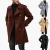 Men's Autumn and Winter Solid Color Casual Woolen Coat Loose Warm Thickened Coat