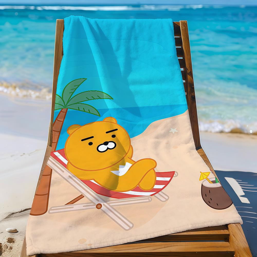 Cute K-KAKAO F-FRIENDS Towel Sports Quick Dry Travel Camping Sandproof Soft Light Large Beach Towel