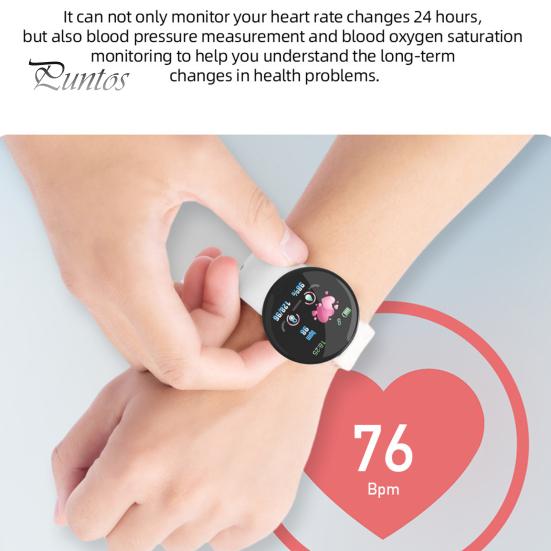 Smart Watch D18S 1.44 Inch Touch Control Heart Rate Monitoring Large Sport Screen Men Ladies Bracelet Fitness Tracker for Running