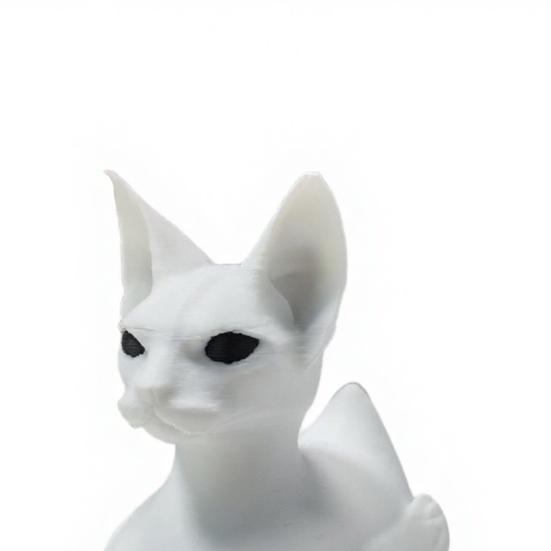 Yousheng 3D Printed Sphinx Cat Duck Figurine, Cute Matte White Desk Decor, Funny Animal Shelf Ornament, Unique Gift for